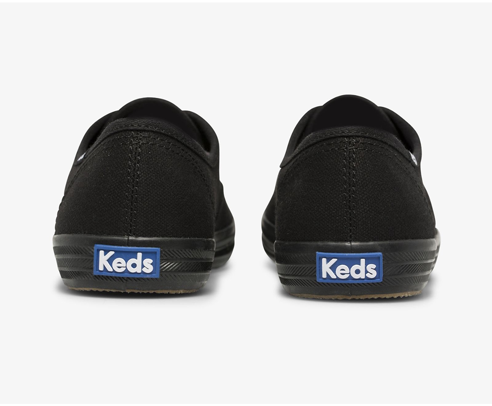 Πανινα Παπουτσια Γυναικεια - Keds Champion Organic Cotton Καμβας - Μαυρα - ZBNYE5683